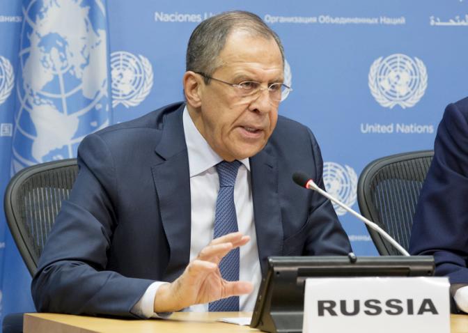 На фото: глава российского внешнеполитического ведомства Сергей Лавров.