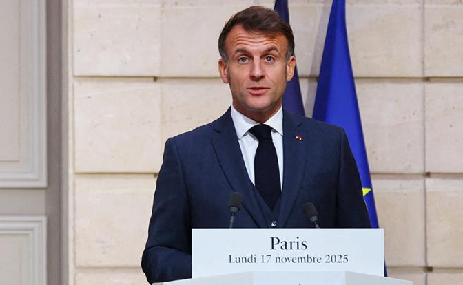 На фото: президент Франции Эмманюэль Макрон