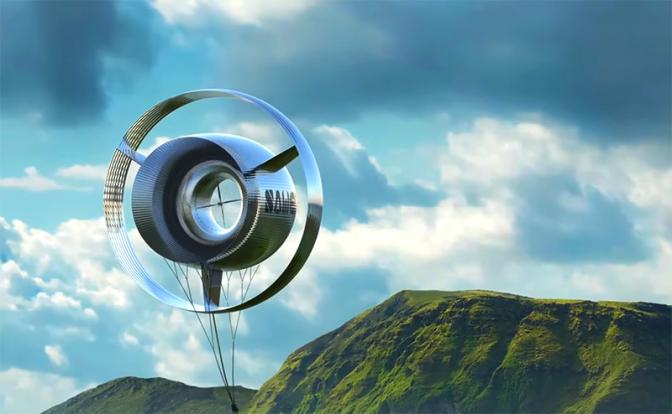 На фото: колоссальная конструкция, напоминающая гигантский дирижабль, – китайская плавучая ветроэнергетическая установка S1500 во время испытания.