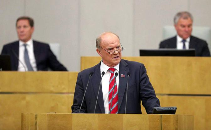 На фото: председатель ЦК КПРФ, руководитель фракции КПРФ в Госдуме Геннадий Зюганов. 