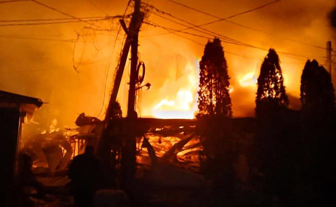 На фото: последствия атаки дронов ВСУ на кафе