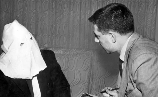 Начиная с 1966 года Гузенко появлялся на канадском телевидении для рекламы своих книг и высказывания претензий к КККП, всегда с накинутым на голову капюшоном