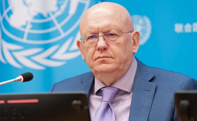 На фото: постоянный представитель России при ООН Василий Небензя