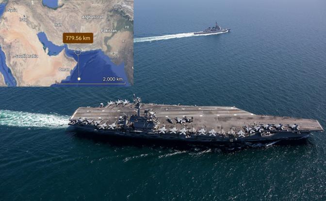 На фото: авианосец «Авраам Линкольн"