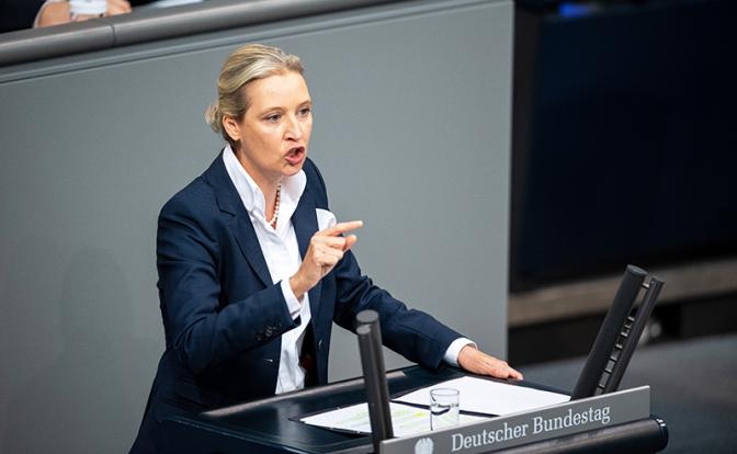 На фото: лидер «Альтернативы для Германии» Алиса Вайдель