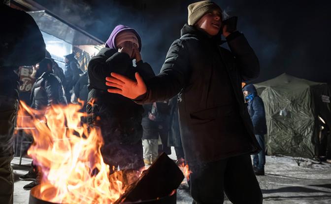 На фото: каскадное отключение электроэнергии в Киеве