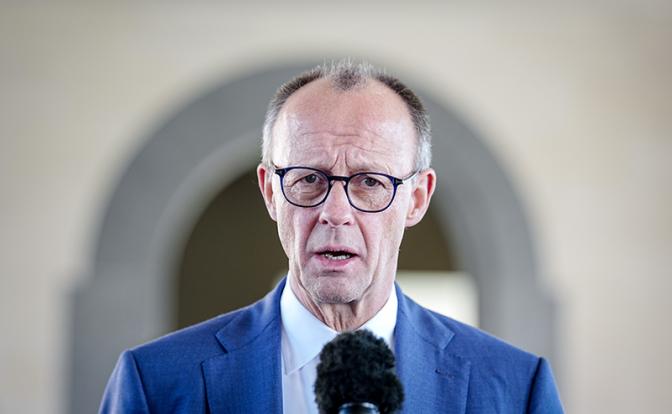 На фото: канцлер ФРГ Фридрих Мерц.