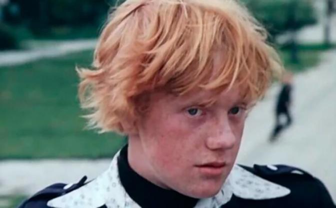 На фото: Василий Скромный во время съемок «Приключения Электроника», 1979