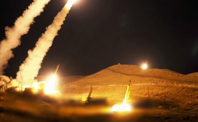 На фото: Иран во время запуска ракеты «Хейбар».