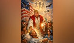 Трамп опубликовал изображение, где предстал в образе «целителя»