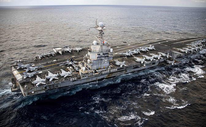 На фото: авианосец «Джеральд Форд»