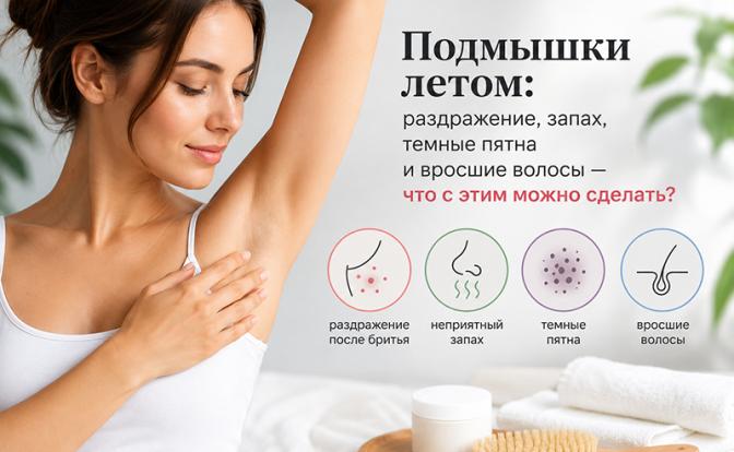 Подмышки летом: раздражение, запах, темные пятна и вросшие волосы – что с этим можно сделать