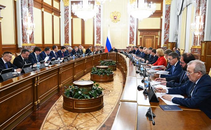 На фото: заседание правительства РФ