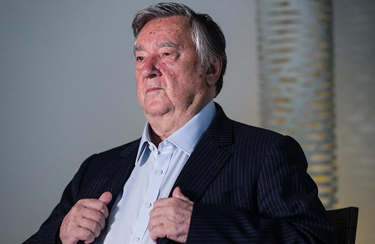 На фото: политолог, писатель Александр Проханов во время XV Ежегодного заседания Международного дискуссионного клуба "Валдай", 2018