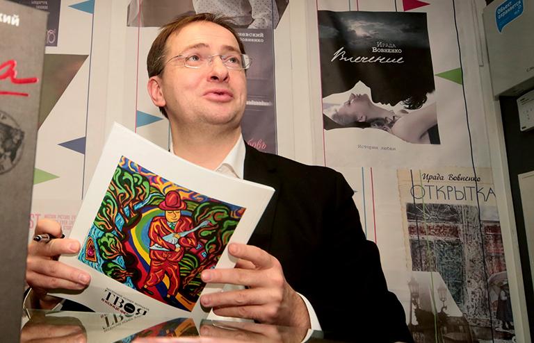 На фото: встреча с читателями министра культуры РФ В.Мединского в Санкт-Петербурге