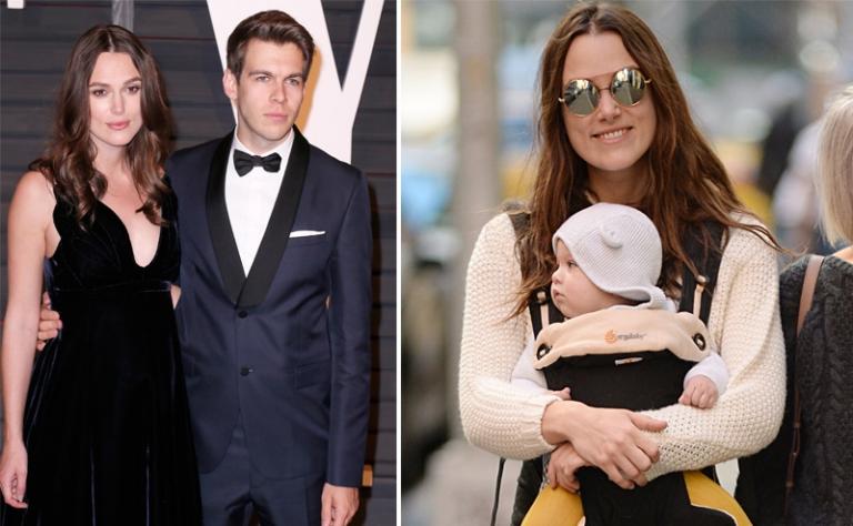 На фото: Кира Найтли с мужем Джеймсом Райтоном и дочкой