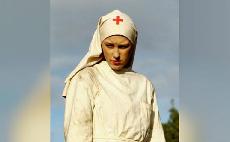 На фото: актриса Ирина Горбачева на съемках мини-сериала «Туман-2»