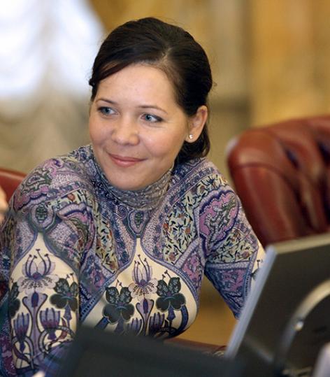 На фото: глава аппарата мэра и правительства Москвы Анастасия Ракова во время оперативного совещания, 2010