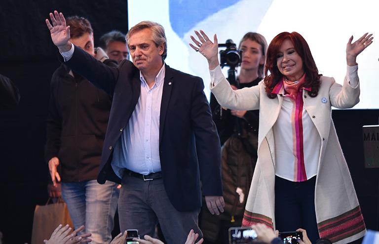 На фото: Кристина Фернандес, Альберто Фернандес, 2019