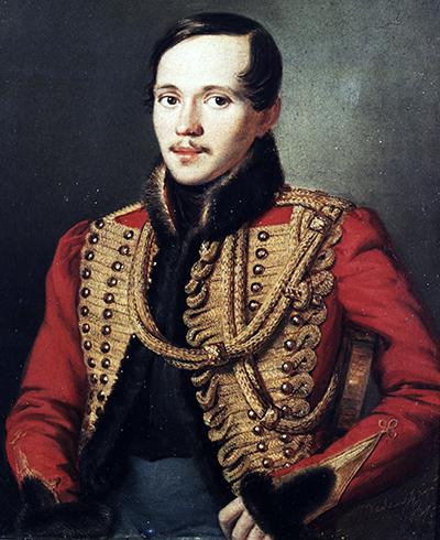 На фото: картина художника П.Е. Заболотского "Портрет М.Ю. Лермонтова", 1837 год