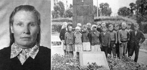 Мать Александра Лукашенко (фото слева); Город Орша. У памятника Константину Заслонову. А.Г. Лукашенко - первый справа 