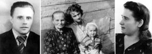 Отец Владимир Спиридонович (слева); Владимир Путин в детстве (в центре); мать Мария Ивановна (справа)