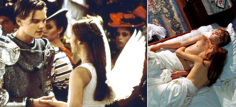 Клэр Дайнс и Леонардо Ди Каприо в фильме &laquo;Ромео + Джульетта&raquo; 