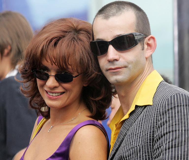 На фото: актеры Ольга Дроздова и Дмитрий Певцов. XXVII Международный кинофестиваль, 2005 