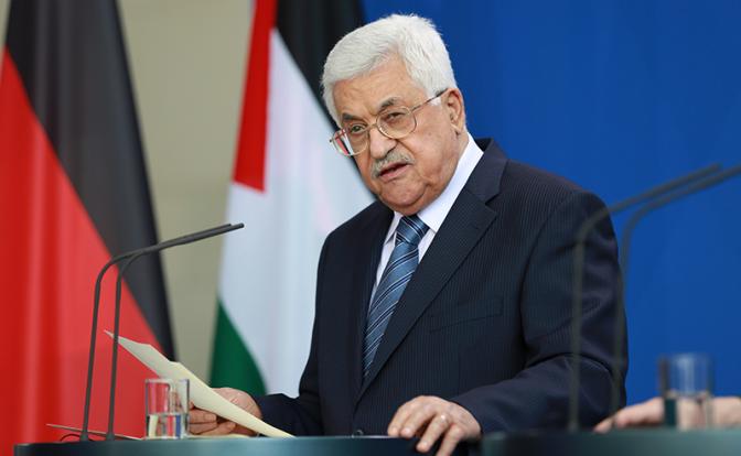На фото: палестинский политик, президент автономии, председатель движения ФАТХ Махмуд Аббас