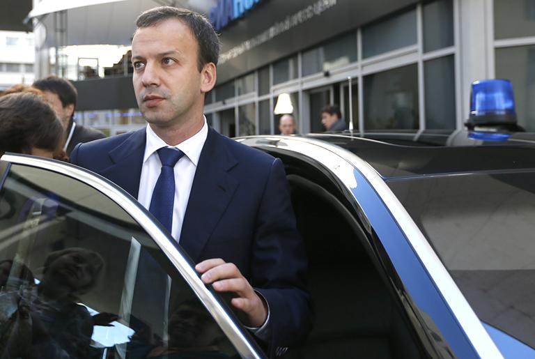  Заместитель председателя правительства РФ, председатель Организационного комитета Форума &laquo;Открытые инновации&raquo; Аркадий Дворкович после пресс-брифинга, посвященного предстоящему II Московскому международному форуму инновационного развития &laquo;Открытые инновации&raquo;, 2013 год