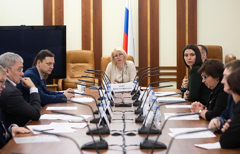 На фото: Ирина Гехт на совете Федерации России от 14 января 2019 г.