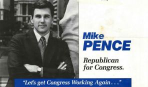 Предвыборный плакат Майка Пенса