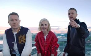 На фото: российские поп-исполнители Полина Гагарина, Егор Крид и проект #Жить записали совместный клип на песню «Команда 2018»