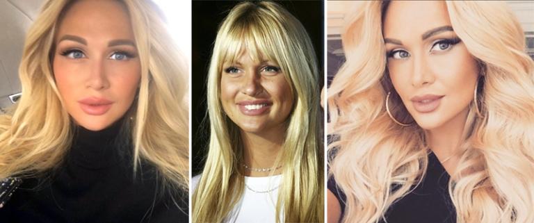 Виктория Лопырева в 2008 году (на фото в центре) и в 2017 году 