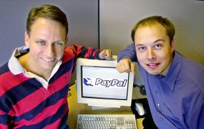 На фото (слева направо): Питер Тиль и Илон Маск 