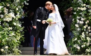 на фото: церемония венчания принца Гарри и Меган Маркл в часовне Святого Георгия